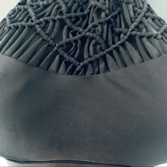 Pink Victoria Secret Black Caged SwimTop Size Small - Picture 2 of 6